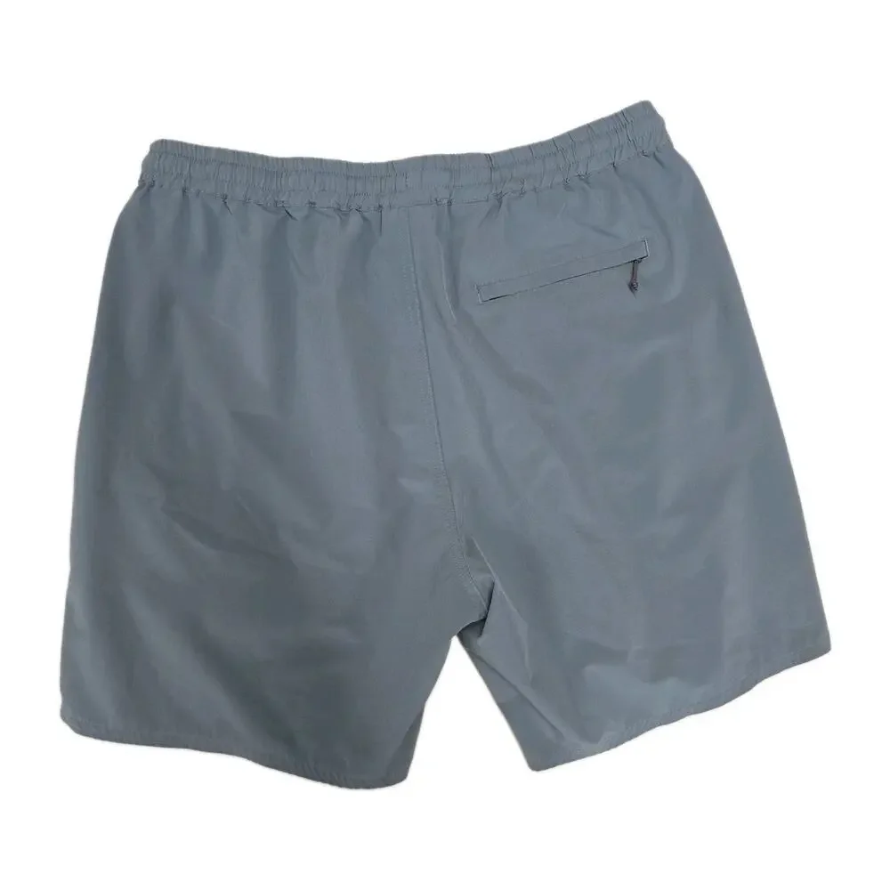 FREE FLY Mens L Andros Swim Trunks Pacific Blue Stretch Fishing Shorts 7